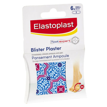 Elastoplast Sos Blister Relief Plaster 48 Hours Small Waterproof Strips 6 Pack