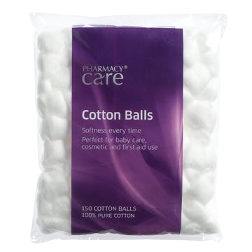 Pharmacy Care Cotton Balls Soft Absorbent Make Up Nail Polish Remover 150 Pack