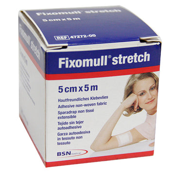 Fixomull Stretch Adhesive Non Woven Fabric Dressing Fixation First Aid 5Cm x 5M