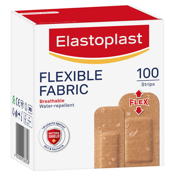 Elastoplast Flexible Fabric Strips Plasters Wound Bandages Dressings 100 Pack