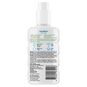 Hamilton Active Family SPF 50+ Spray 200mL