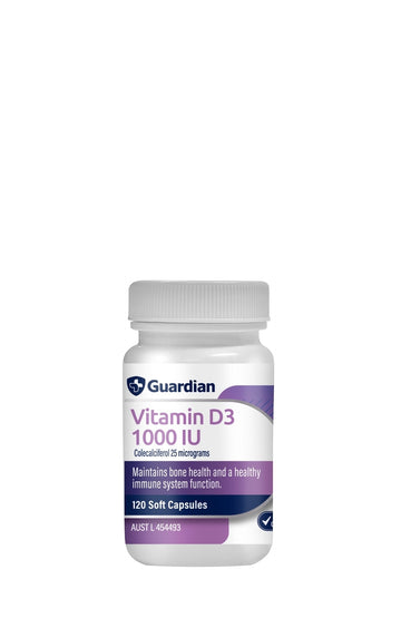 Guardian Vitamin D3 1000IU (120 Capsules)