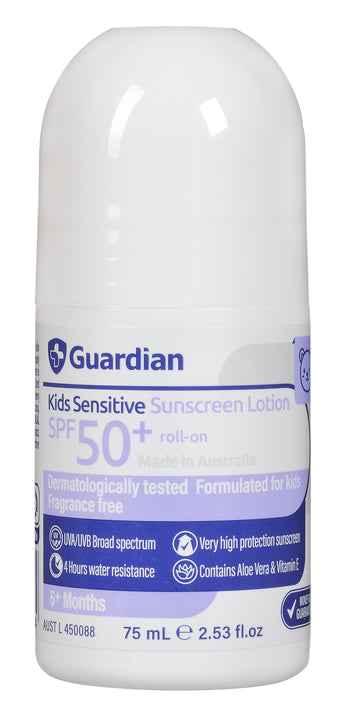 Guardian Kids Sensitive Sunscreen SPF50+ (75 mL)