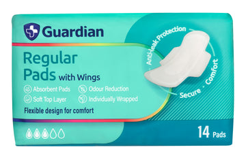 Guardian Regular Pads With Wings (Pack of 14)