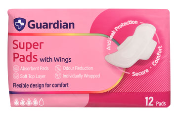 Guardian Super Pads With Wings (Pack of 12)