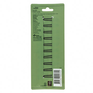 Beauty Theory Black Snap Clips (Pack of 10)