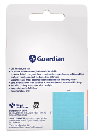 Guardian Kinesiology Tape 5m x 50mm Roll (Blue)