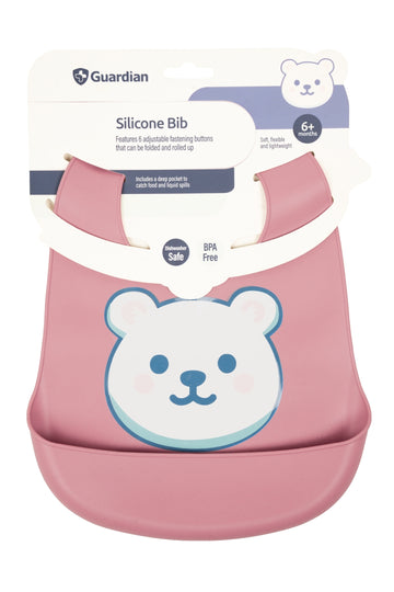 Guardian Silicone Bib (Dusty Berry Red)