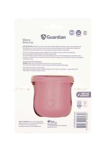 Guardian Silicone Straw Cup (Dusty Berry Red)