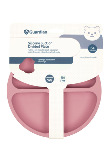 Guardian Silicone Suction Plate (Dusty Berry Red)