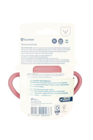 Guardian Silicone Snack Pot (Dusty Berry Red)