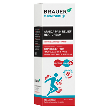 Brauer Magnesium + Pain Relief Heat Cream 100g