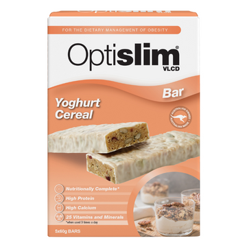 OPTISLIM VLCD Yoghurt Cereal Bar 5 x 60g