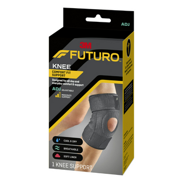 Futuro Knee Comfort Fit Support Grey 1 Each