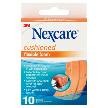 NEXCARE Flexible Foam 6cm x 10cm 10 Pack