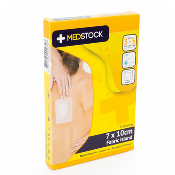 Medstock Fabric Island 7cm x 10cm 5 Pack