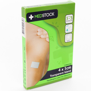 Medstock Transparent Film Island 4cm x 5cm 5 Pack