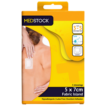 Medstock Transparent Film Island 5cm x7 cm 5 Pack