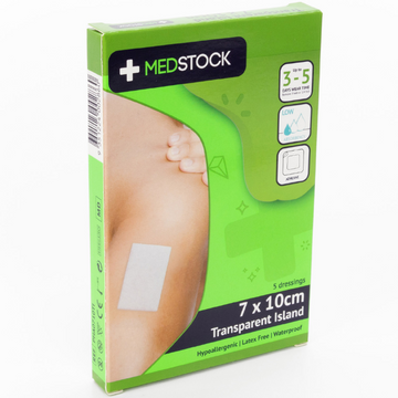 Medstock Transparent Film Island 7cm x 10cm 5 Pack