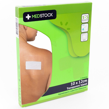Medstock Transparent Island 10cm x 12cm 3 Pack