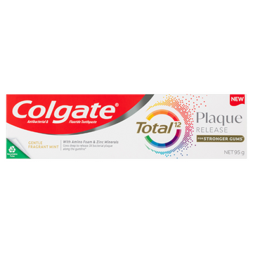 Colgate Total Plaque Release Toothpaste Gentle Fragrant Mint 95g