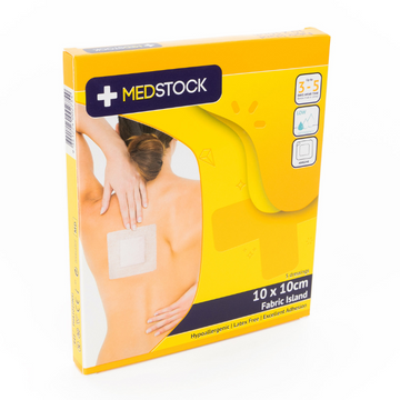 Medstock Fabric Island 10cm x 10cm 5 Pack