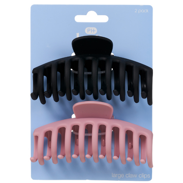 PHARMACY HEALTH Large Claw Clips Matte 2 Pack