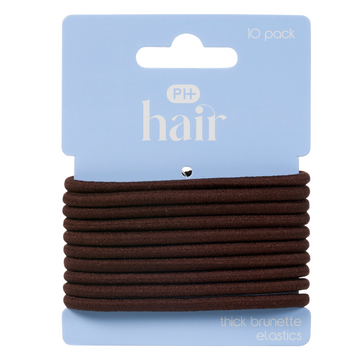 PHARMACY HEALTH Elastics Thick Brunette 10 Pack
