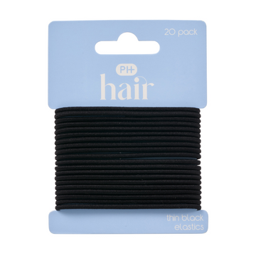 PHARMACY HEALTH Elastics Thin Black 20 Pack