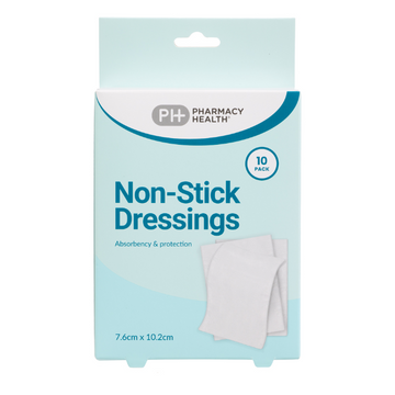 PHARMACY HEALTH Non Stick Dressing 7.6cm x 10.2cm 10 Pack