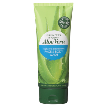 Plunketts Hi-Potency Aloe Vera Face & Body Wash 200mL