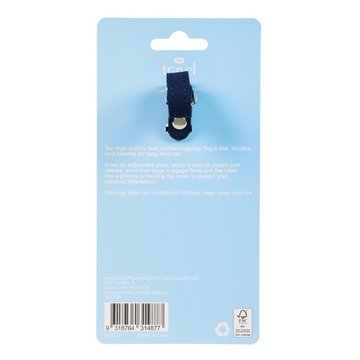 PHARMACY HEALTH Luggage Tag Navy 1 Each