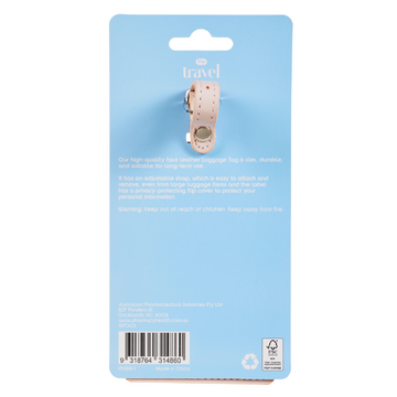PHARMACY HEALTH Luggage Tag Pink 1 Each