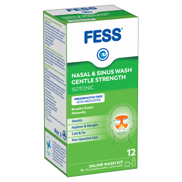 FESS Nasal & Sinus Wash Kit Gentle Strength 12 Sachets