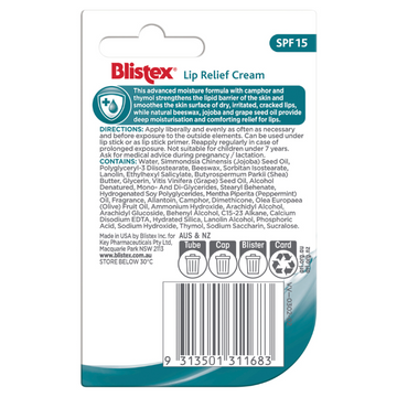 Blistex Lip Relief Cream SPF 15 6g
