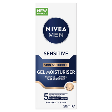 NIVEA Men Sensitive Skin & Stubble Gel Moisturiser 50mL