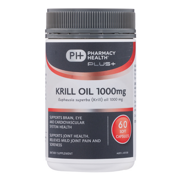 PHARMACY HEALTH Plus Krill Oil 1000mg 60 Capsules