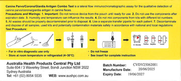 Anymal Canine Parvo/Corona/Giardia Antigen Combo Test Cassette