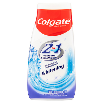 Colgate 2 in 1 Toothpaste & Mouthwash Whitening 130g