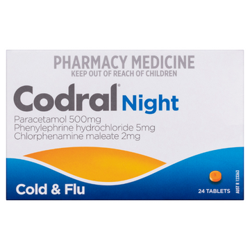 CODRAL® Night Cold & Flu 24 Tablets