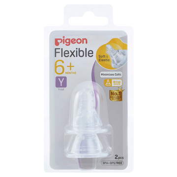 Pigeon Teat Slim Neck Y-Cut 2 Pack