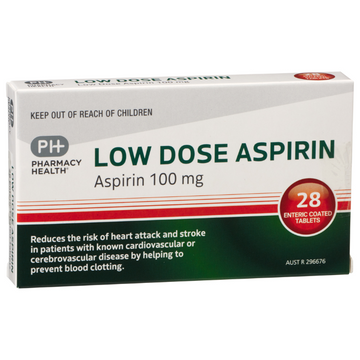 PHARMACY HEALTH Low Dose Aspirin 100mg 28 Tablets