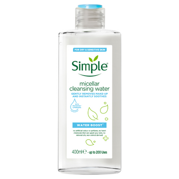 Simple Water Boost Facial Cleanser Micellar Water 400mL