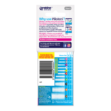 Piksters Interdental Brushes Size 0 10 Pack