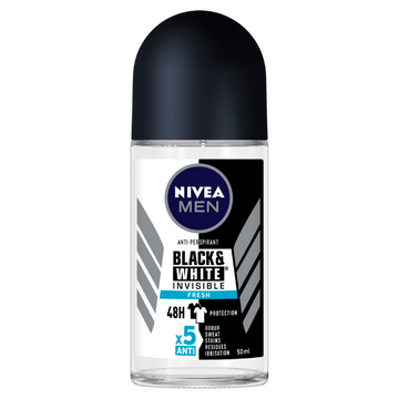 NIVEA Men Black & White Invisible Fresh Anti-Perspirant 50mL