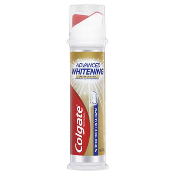 Colgate Advanced Whitening Tartar Control Teeth Toothpaste Pump 130g