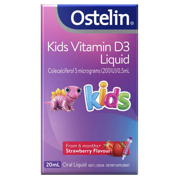 Ostelin Kids Vitamin D3 Liquid Strawberry Flavour 20ml