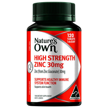 Nature's Own High Strength Zinc 30mg - 120 tablets