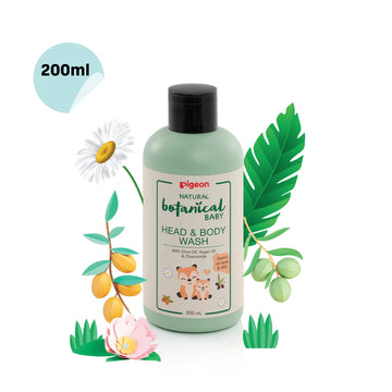 Pigeon Natural Botanical Baby Head & Body Wash 500mL