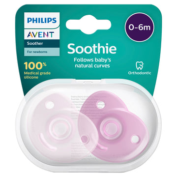 Avent Soothie 0-6 Months Pink 2 Pack